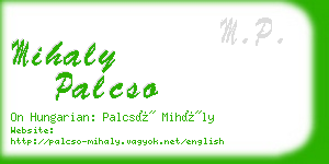 mihaly palcso business card